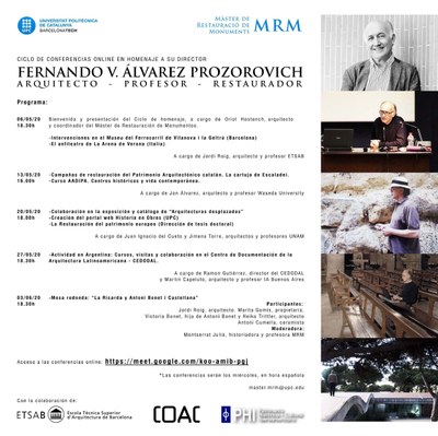 Cicle de conferències online en homenatge a Fernando Álvarez Prozorovich (MRM)