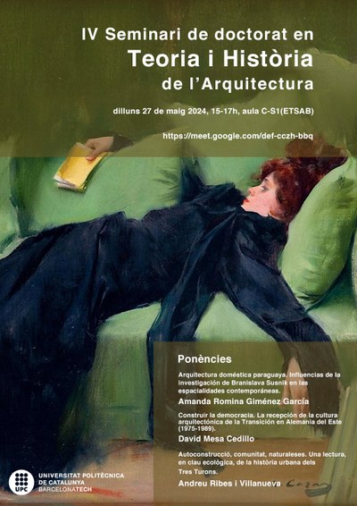 IV Seminari de doctorat en Teoria i Història de l’Arquitectura (27/05/2024)