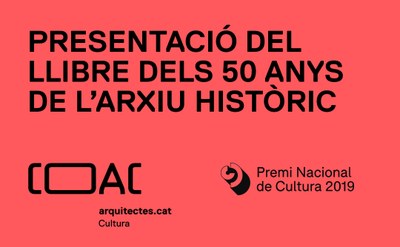 La professora Carolina B. García a l'acte de presentació del llibre dels 50 anys de l'Arxiu Històric del CoAC