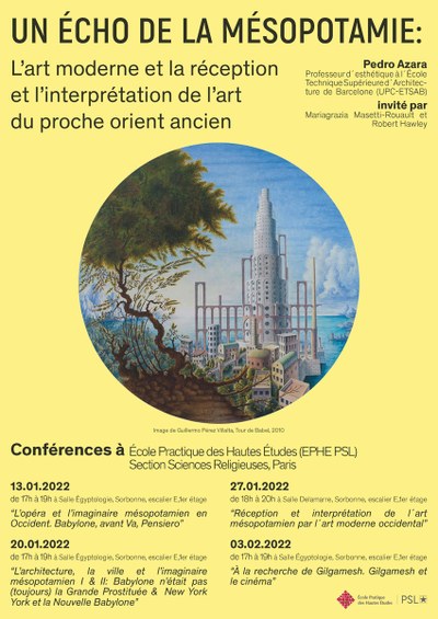 Ciclo de conferencias del profesor Pedro Azara en la École Pratique des Hautes Études de París
