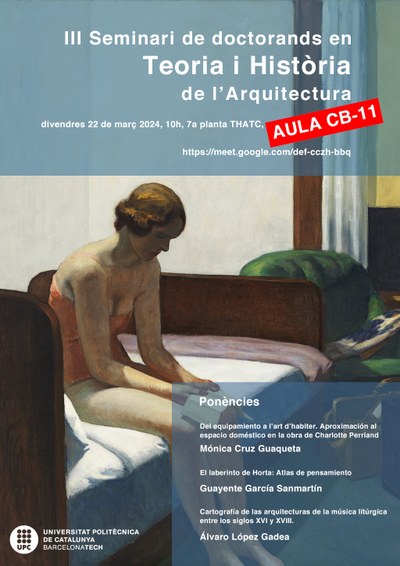 Seminario de doctorandos y doctorandas en Teoría e Historia de la Arquitectura (22/3/2024)